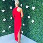 Tilly Single Sleeve Bodycon Dress Red