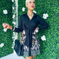 Verity Border Print Tie Detail Mini Shirt Dress