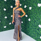 Jessica Sequin Maxi Dress Rose Gold