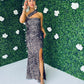 Jessica Sequin Maxi Dress Rose Gold