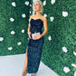 Ava Iridescent Velvet Sequin Maxi Dress Forest