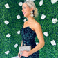 Ava Iridescent Velvet Sequin Maxi Dress Forest