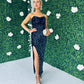 Ava Iridescent Velvet Sequin Maxi Dress Forest