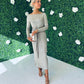 Raven Tie Knot Midi Dress Gold