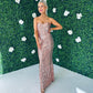 Gorgi Sequin Maxi Dress Rose