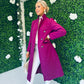 Rachel Double Breasted Coat Plum
