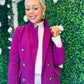 Rachel Double Breasted Coat Plum