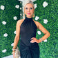 Helena Halterneck Midi Dress Black