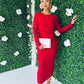 Tatum Lurex Detailed Dress Rouge
