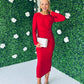 Tatum Lurex Detailed Dress Rouge