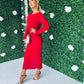 Tatum Lurex Detailed Dress Rouge