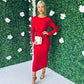Tatum Lurex Detailed Dress Rouge