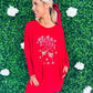 Champs Longline Xmas Top Red