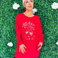 Champs Longline Xmas Top Red