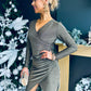 Eloise Detailed Mini Dress Gold