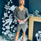 Eloise Detailed Mini Dress Gold