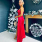 Alice Drape Detail Dress Rouge