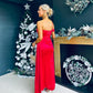 Alice Drape Detail Dress Rouge