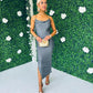Sienna Chain Detail Slinky Dress Silver