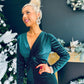 Ollie Knot Detail Velvet Dress Forest