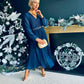 Amber Pleated Midaxi Dress Navy
