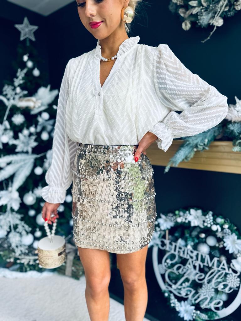 Brynn Detailed Top Cream