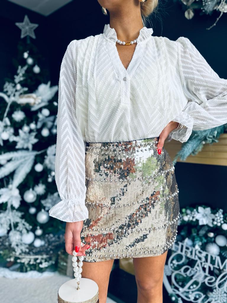 Brynn Detailed Top Cream