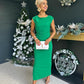 Gigi Gathered Maxi Dress Emerald