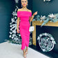 Kim Bardot Occasion Dress Pink