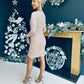 Bianca Ruched Sequin Mini Dress Taupe