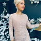Bianca Ruched Sequin Mini Dress Taupe