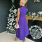 Kole Gathered Occasion Dress Violet