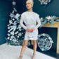 Frances Detailed Sequin Mini Dress Silver