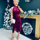 Alessa Velvet Halterneck Midi Dress Wine