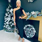 Danielle Shoulder Detail Midaxi Dress Black