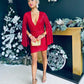 Hayden Sequin Drape Sleeve Mini Dress Rouge