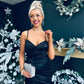 Aine Drape Detail Dress Black