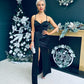 Aine Drape Detail Dress Black