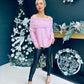 Sara Bardot Style Jumper Pink
