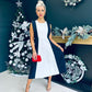 Tyra 2 Tone Occasion Dress Navy