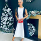 Tyra 2 Tone Occasion Dress Navy