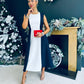 Tyra 2 Tone Occasion Dress Navy