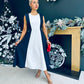 Tyra 2 Tone Occasion Dress Navy