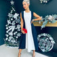 Tyra 2 Tone Occasion Dress Navy