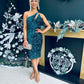 Adele Sequin Midi Dress Forest