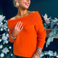 Niamh Bardot Style Jumper Orange