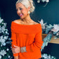 Niamh Bardot Style Jumper Orange