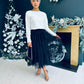 Fiah Bow Detail Sequin Top White