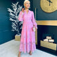 Emerson Crochet Maxi Dress Pink