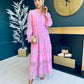 Emerson Crochet Maxi Dress Pink